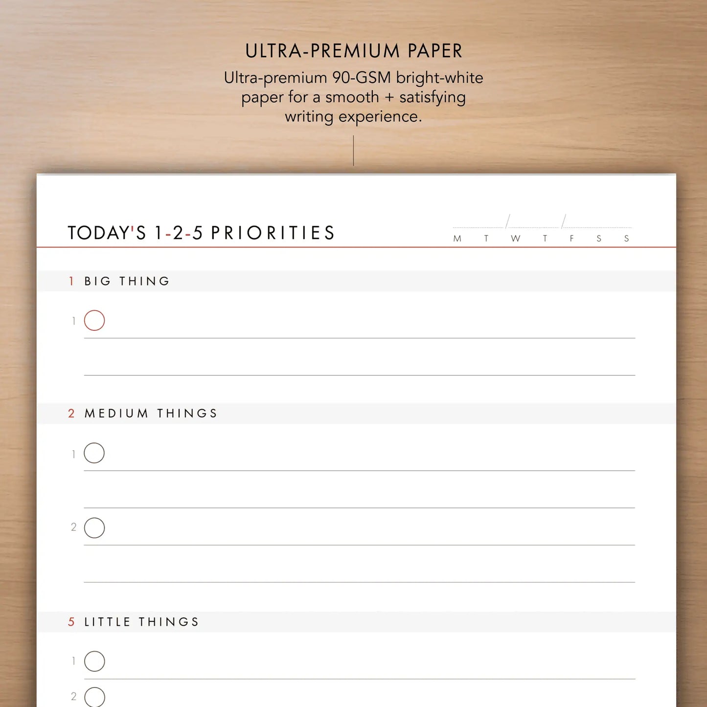 1-2-5 Daily Productivity Pad (Medium)