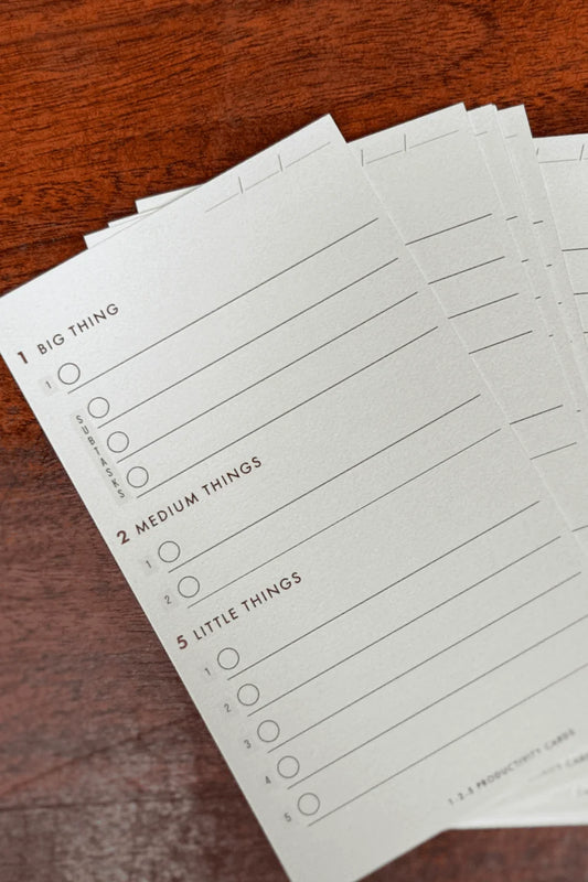 1-2-5 Productivity Cards