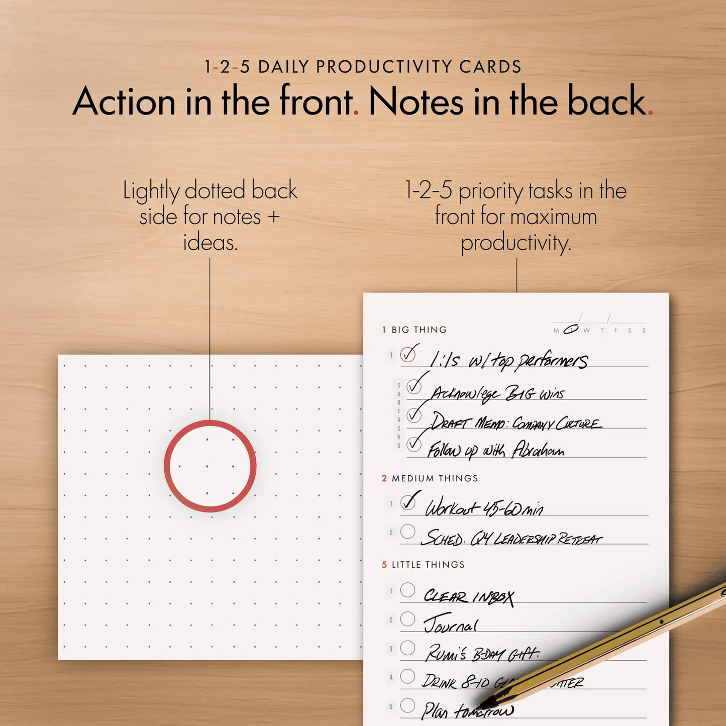 1-2-5 Productivity Cards (Large)