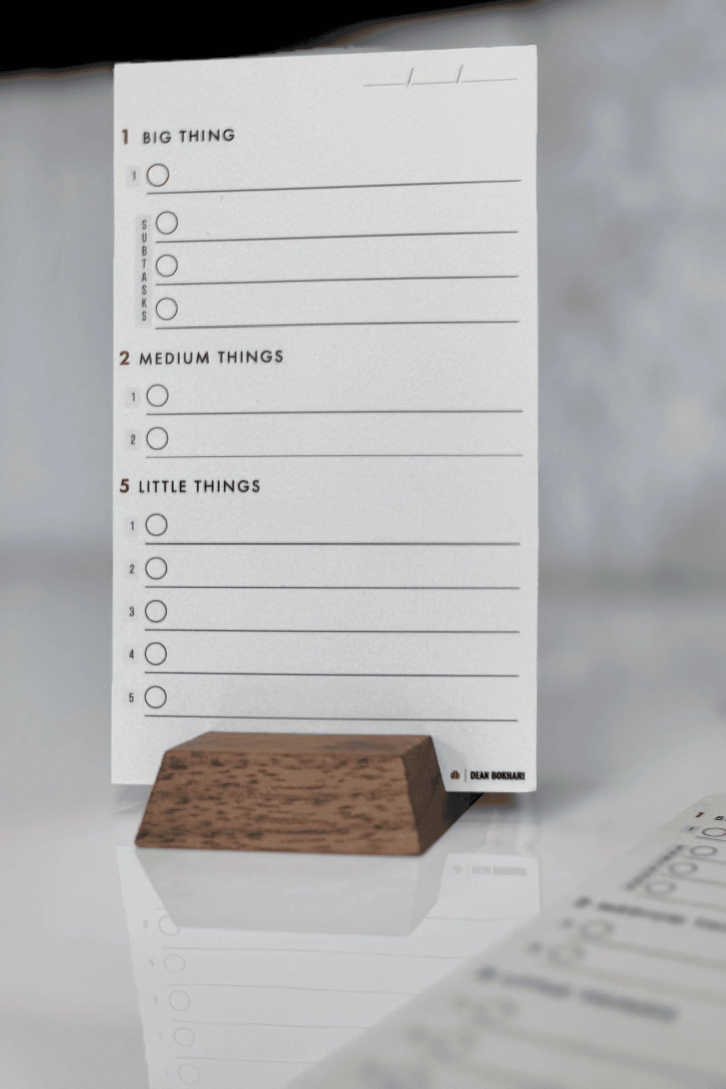 1-2-5 Productivity Cards