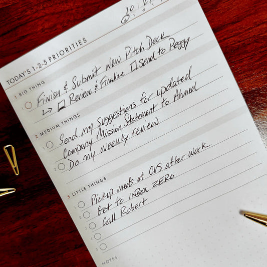 1-2-5 Daily Productivity Pad