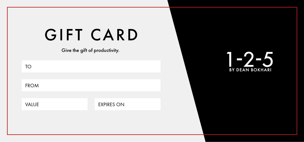 Gift Card: 125Method.com by Dean Bokhari