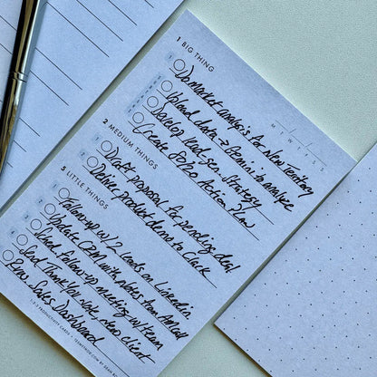 1-2-5 Productivity Cards (4" x 6")