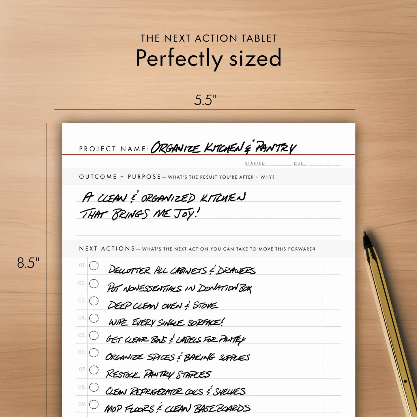 The Next Action Tablet