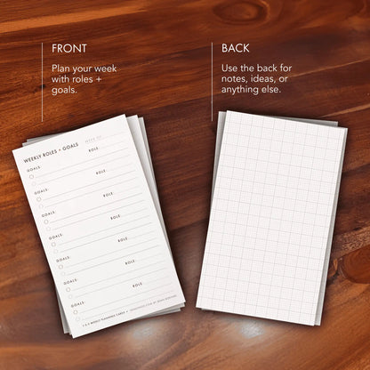 Weekly Planning Cards with Roles + Goals