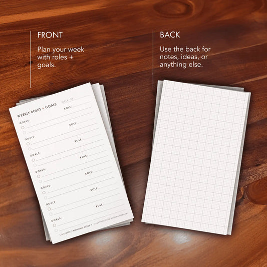 Weekly Planning Cards with Roles + Goals