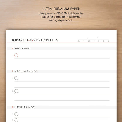 1-2-5 Daily Productivity Pad (Medium)