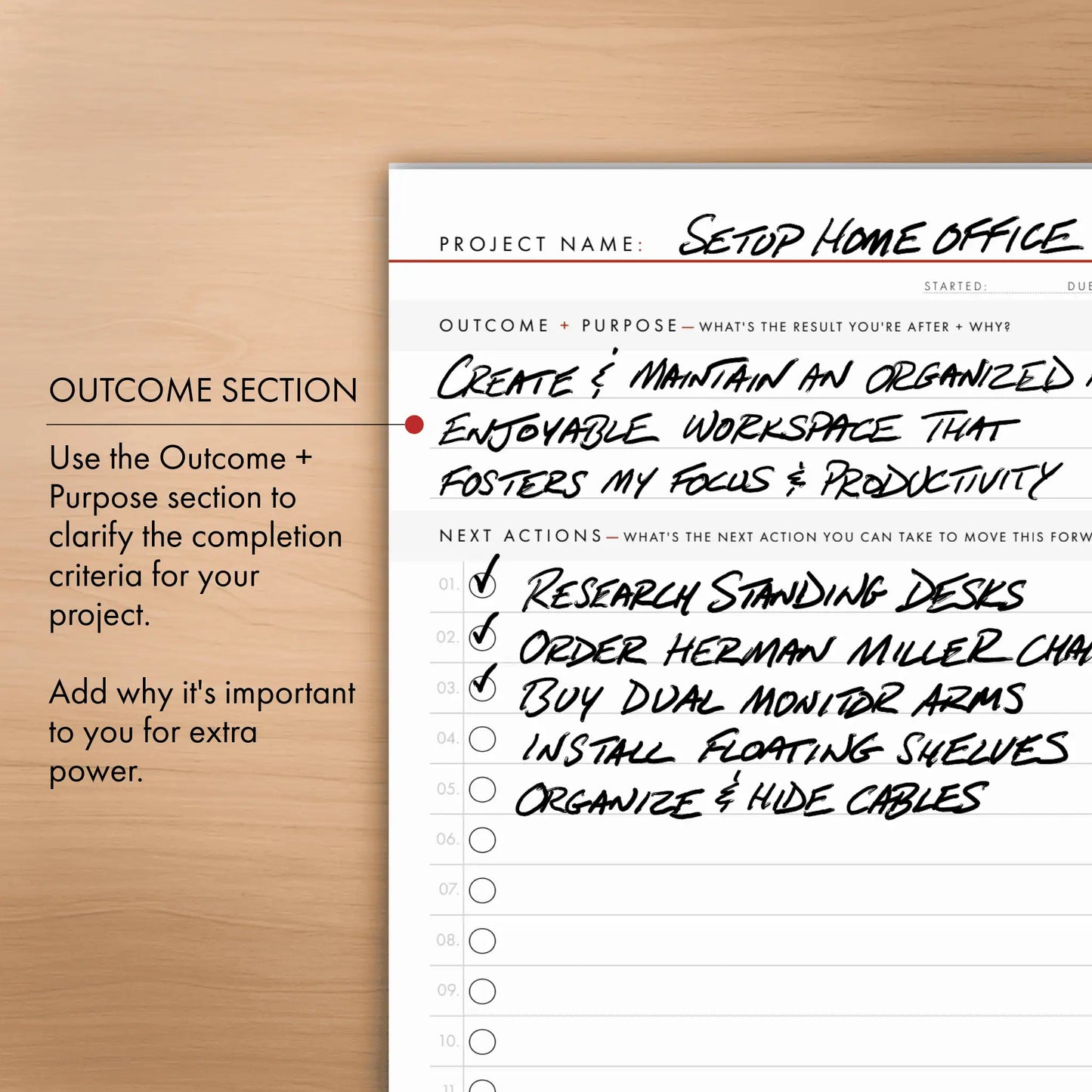 The Next Action Tablet