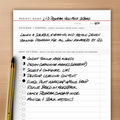 The Next Action Tablet