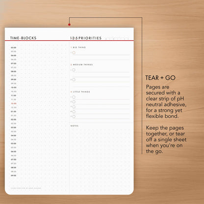 1-2-5 Daily Time Block Planner (Large)