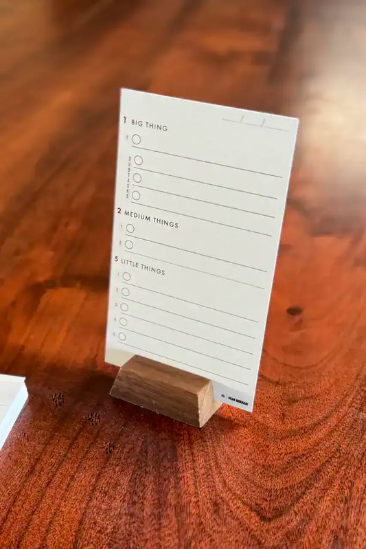 1-2-5 Productivity Cards: Starter Kit with Walnut Stand