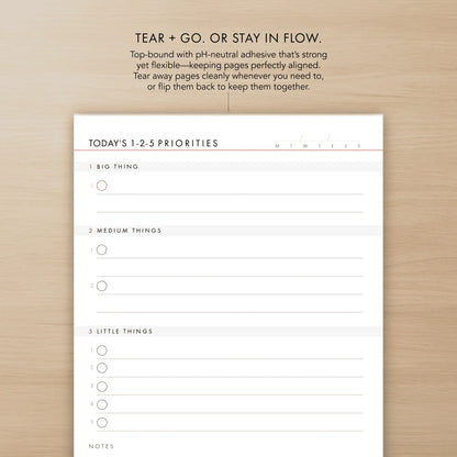 1-2-5 Daily Productivity Pad (Medium)