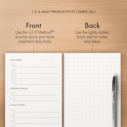 1-2-5 Productivity Cards (5.5" x 8.5")