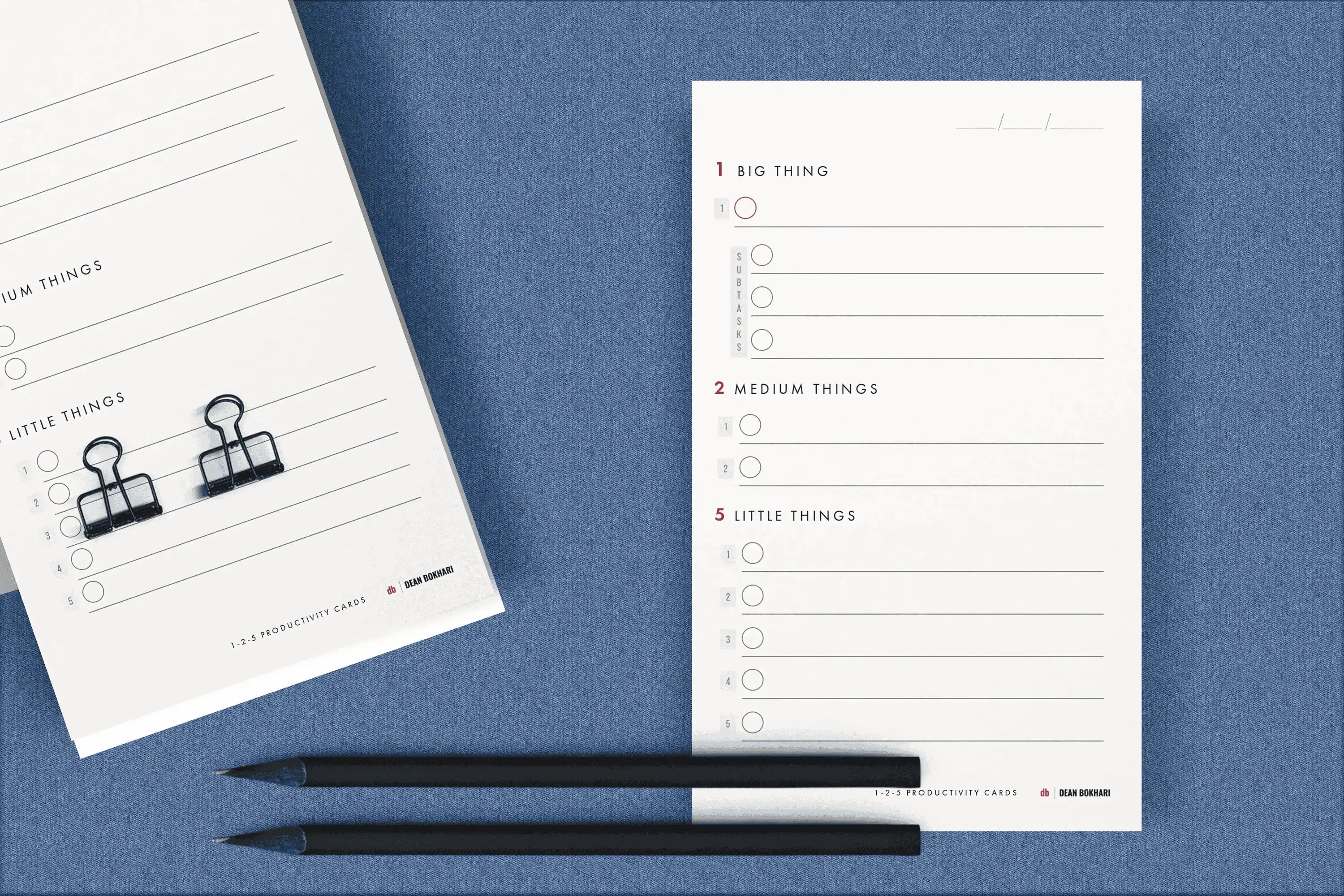 Load video: 1-2-5 Productivity Cards