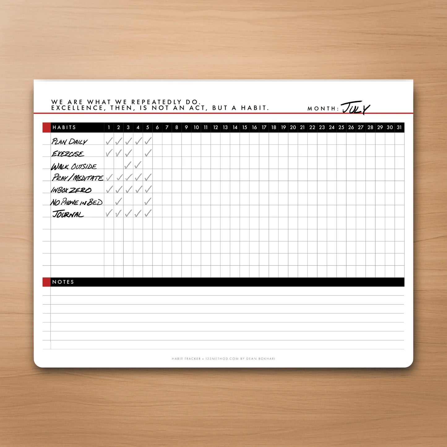 The Habit Tracker (8.5" x 11")