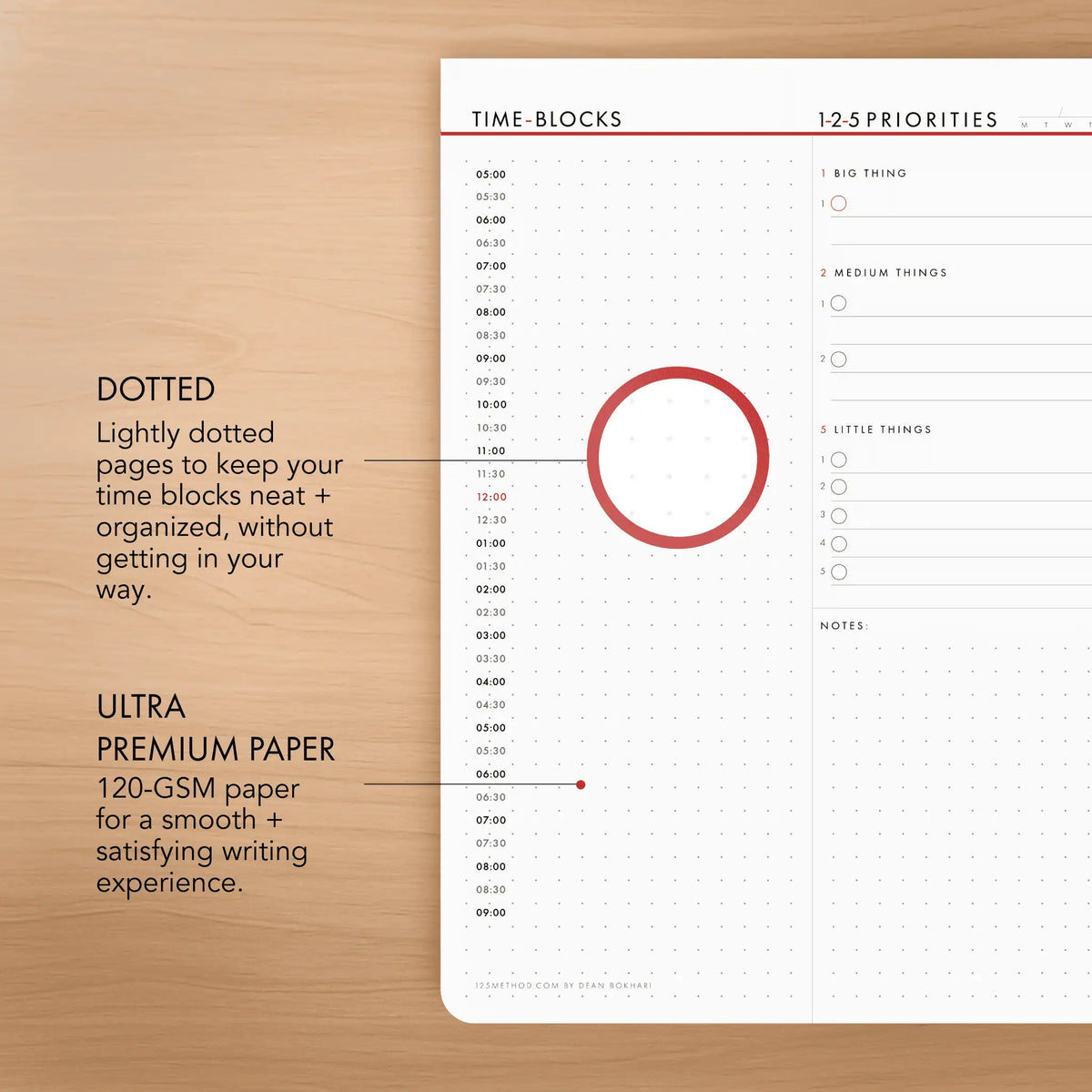 Daily Time Block Planner (8.5" x 11")