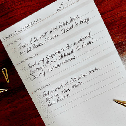 1-2-5 Daily Productivity Pad