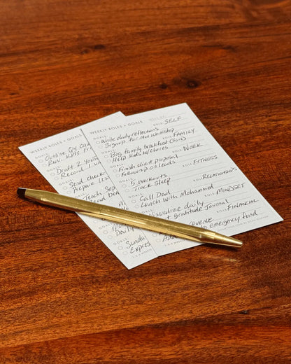 Weekly Planning Cards with Roles + Goals