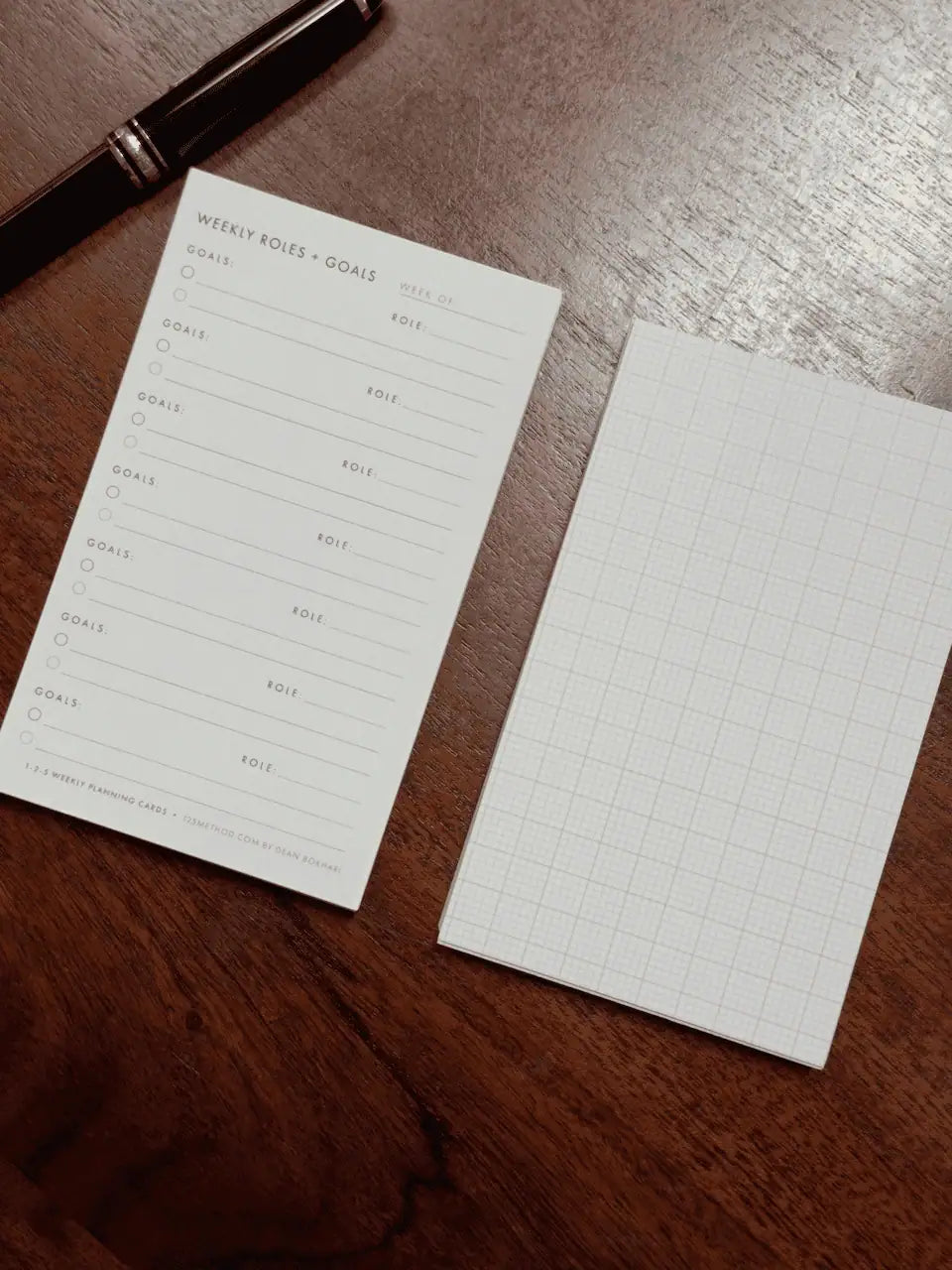 Weekly Planning Cards with Roles + Goals