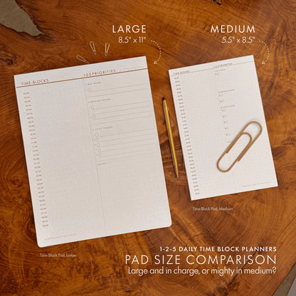 1-2-5 Daily Time Block Planner (Large)