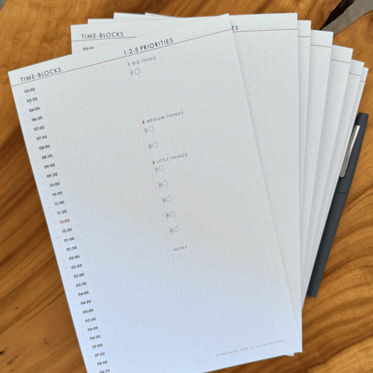 1-2-5 Time Block Pad (10-Pack)