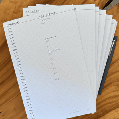 1-2-5 Time Block Pad (10-Pack)